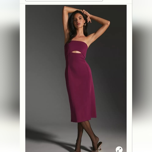 Anthropologie Maeve Ribbed Cutout Dress XL - Picture 2 of 5